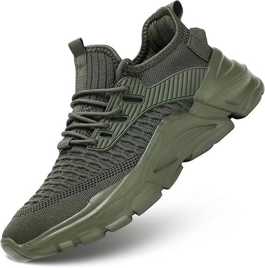 Men's Running Shoes, Non Slip, Breathable, Lightweight Fashion Sneakers, Slip Resistant Athletic Sports Walking Gym Work Shoes