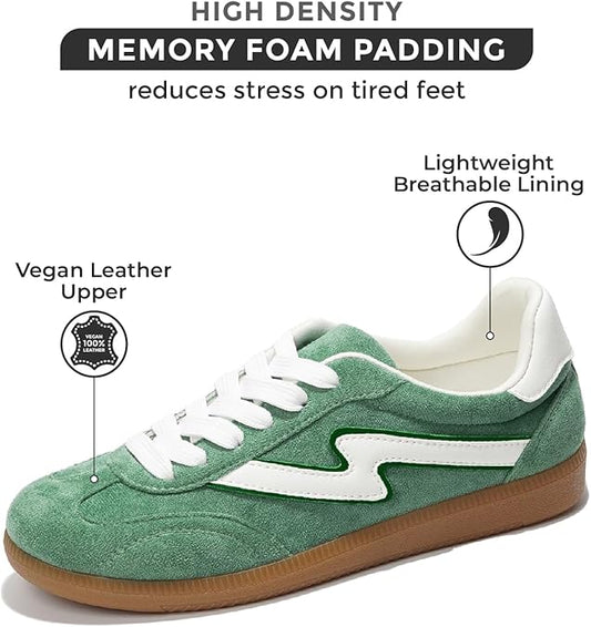 Project Cloud Sneakers for Women - Lace-Up Shoes for Women Trendy Women Sneakers with Memory Foam Insole Women's Fashion Sneakers Non-Slip Womens Shoes (Irita)