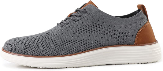 VILOCY Men's Casual Dress Sneakers Oxfords Business Mesh Breathable Walking Shoes Tennis Comfortable