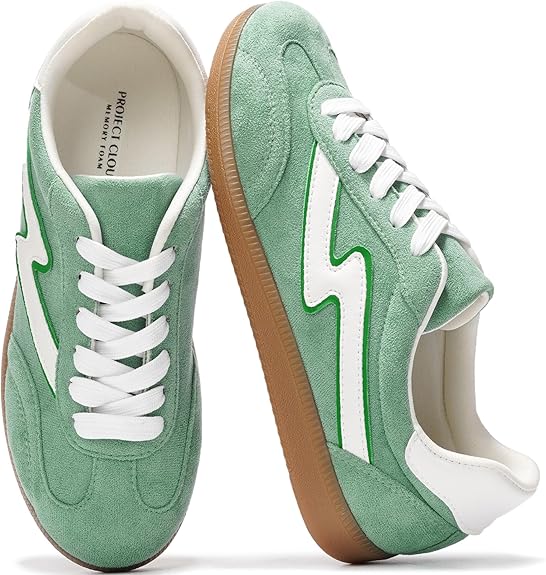 Project Cloud Sneakers for Women - Lace-Up Shoes for Women Trendy Women Sneakers with Memory Foam Insole Women's Fashion Sneakers Non-Slip Womens Shoes (Irita)